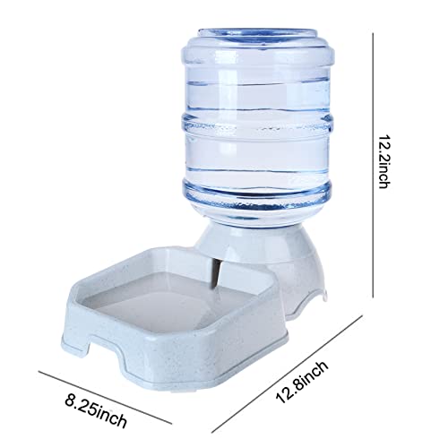 Pet Water Dispenser Station - 1 Gal Replenish Pet Waterer for Dog Cat Animal Automatic Gravity Water Drinking Fountain Bottle Bowl Dish Stand