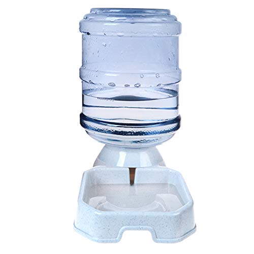 Pet Water Dispenser Station - 1 Gal Replenish Pet Waterer for Dog Cat Animal Automatic Gravity Water Drinking Fountain Bottle Bowl Dish Stand