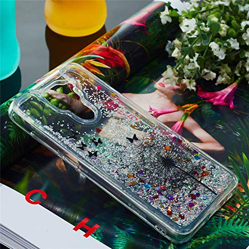 EMAXELER Compatible with Redmi Note 9 Case Cover 3D Creative Design Cartoon Pattern Anti-Fall Flowing Quicksand Bling Shiny Liquid TPU Soft Case for Redmi Note 9 TPU Dandelion XY.