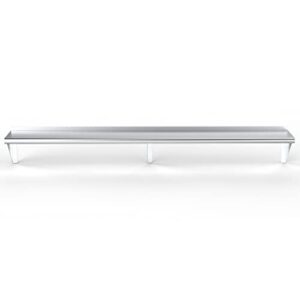 10" X 72" Stainless Steel Wall Shelf | Metal Shelving | Garage, Laundry, Storage, Utility Room | Restaurant, Commercial Kitchen | NSF…
