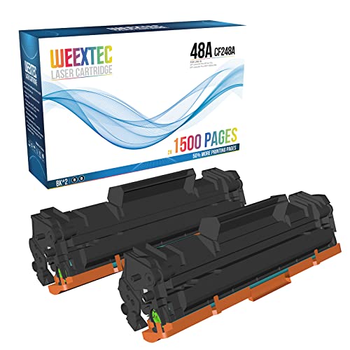 CF248A Compatible Toner Cartridge Replacement for HP CF248A 48A to Use with HP Pro M15a M15w M16a M16w MFP M28w M30w MFP M31w MFP M28a MFP M29w Printer Toner Page Yield Up to 3000（2Pack,Black)