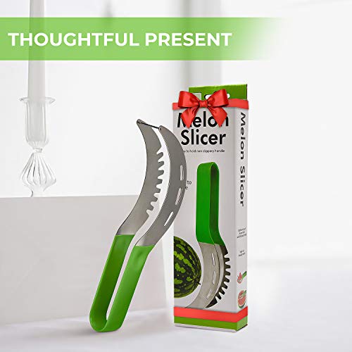 Watermelon Slicer – Premium Watermelon Cutter Kitchen Tools – Ultra-Sharp Stainless Steel Blade – Ergonomic and User-Friendly Handle – Safe, Durable Design