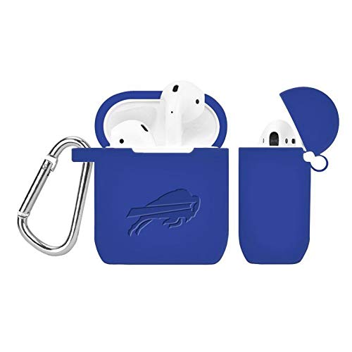 GAME TIME Buffalo Bills Engraved Silicone Case Cover Compatible with Apple AirPods Gen 1&2 (Blue)