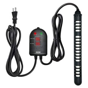 submersible aquarium heater fish tank heater with dual temperature displays and temp controller adjustable for turtle betta fish tank