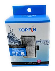 top fin ef-s element filter cartridges (6 count) for fish tank