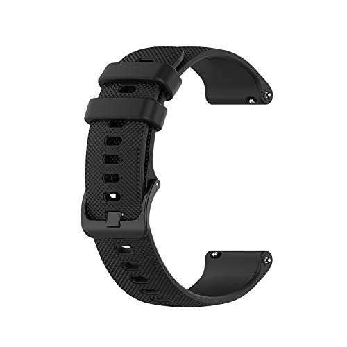 Yeejok Galaxy Watch 3 41mm Bands Silicone, Samsung Galaxy Watch Active 2 44mm Bands Sport for Men Women, 20mm Replacement Watch Strap for Samsung Gear Sport/Galaxy Watch Active 40mm-Black