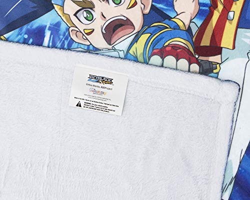 INTIMO Beyblade Burst Rise Spinner Tops Launch Time Anime Characters Silk Touch Plush Throw Blanket