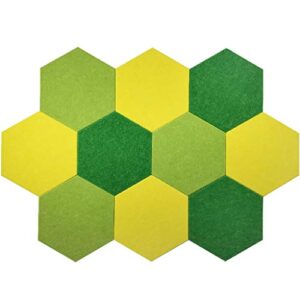 5 Hexagonal Color Felt Boards, self-Adhesive self-Adhesive Message Boards, Creative Photo Walls, Office Publicity Boards