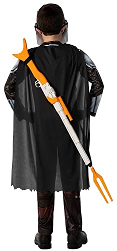 Star Wars The Mandalorian Kids Halloween Costume Large (10-12) Jumpsuit/Cape/Mask/Holographic Detail