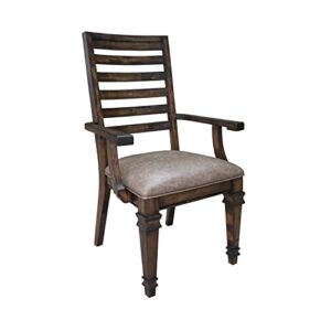 coaster furniture delphine ladder back (set of 2) arm chair brown vintage dark pine 192743