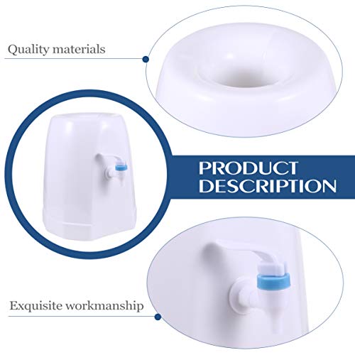 HEMOTON Countertop Water Cooler Dispenser Plastic Desktop Drinking Fountain Barrelled for Home Office Use