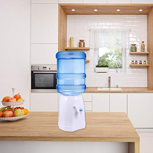 HEMOTON Countertop Water Cooler Dispenser Plastic Desktop Drinking Fountain Barrelled for Home Office Use