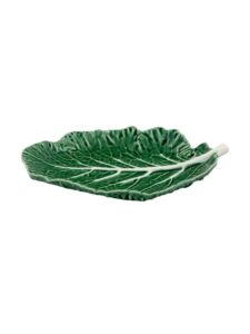 bordallo pinheiro cabbage leaf 7" green platter, set of 2