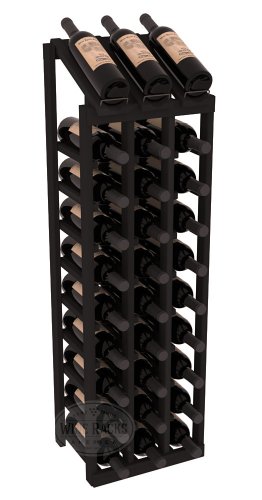 Wine Racks America® Redwood 3 Column 10 Row Display Top Kit Black Stain