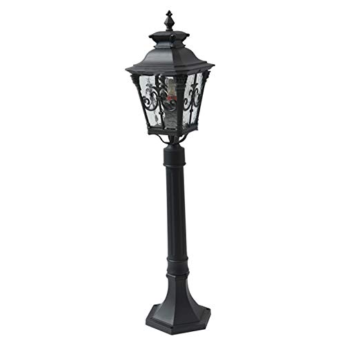 QILIN Outdoor Floor Lamp, Garden Lawn Lamp, European Style Retro Villa Garden Lamp, Terrace Led Lamp, Waterproof IP54, Three Sizes, Black