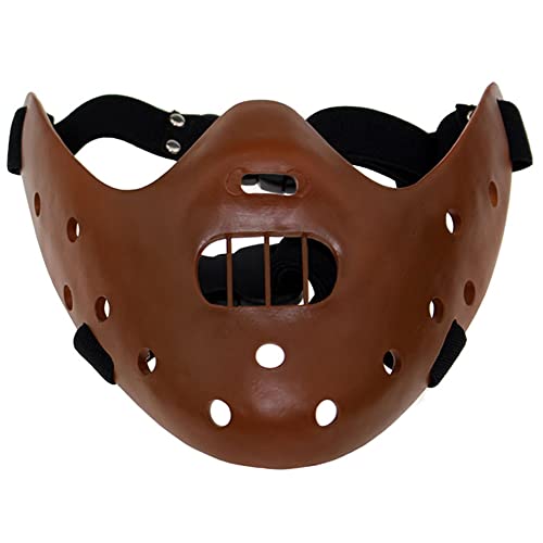 Hannibal Lecter Mask Cosplay The Silence of The Lambs Half Face Killer Prop Resin (Coffee)