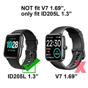 smaate 3D Screen Protector Compatible with ID205L Smart Watch, GRV FC1 and ID205 ID205U ID205G Veryfitpro 1.3inch smartwatch, 3-PACK, Full Coverage Curved Edge frame