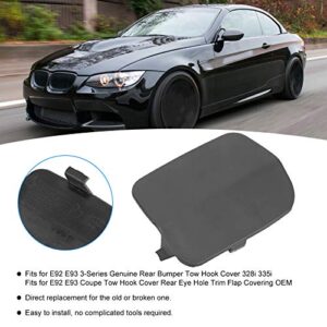 Terisass Rear Bumper Tow Hook Cover Cap Fits for BMW 3-Series E92 E93 328i 335i