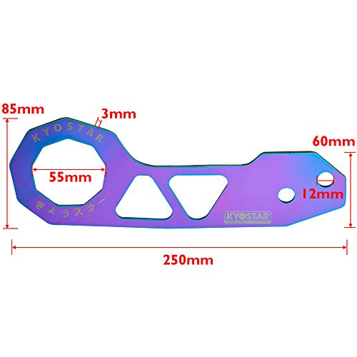 WKD Universal JDM Stainless Steel Neo Chrome Rear Tow Towing Hook #6038