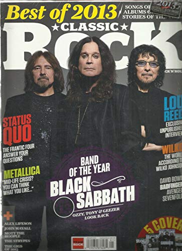 CLASSIC ROCK MAGAZINE, BEST OF 2013 THE YEAR IN REVIEW JANUARY, 2014 NO.192