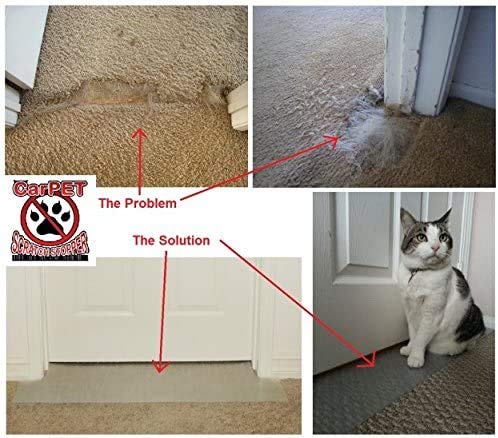 KittySmart Carpet Scratch Stopper Dual Flooring Stop Cats from Scratching Carpet at Doorway Instantly - 5 Year Warranty, Requires No Unfolding, Flattening, Wait Time, Cutting or Modification