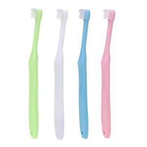 4 pieces tuft toothbrush tiny small head end tuft toothbrush, orthodontic soft trim wisdom toothbrush single compact interdental interspace brush (single)