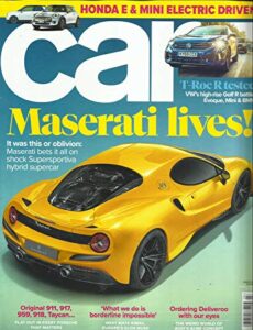 car magazine, maserati lives ! honda e & mini electric march, 2020 issue,201