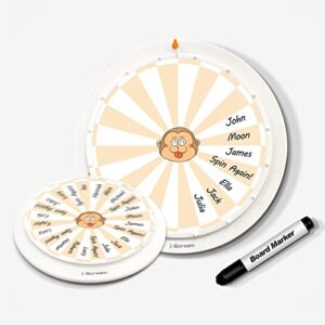 i-scream roulette spinning wheel - 12.6 inch, 3 customizable boards with 8,16 and 30 slots, dry-erase prize wheel, perfect for classroom, sports activities, kids' parties, raffles, and games