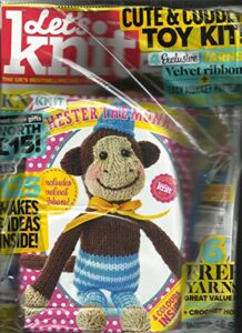 let's knit magazine, cute & cuddly toy kit ! august, 2018 issue, 134