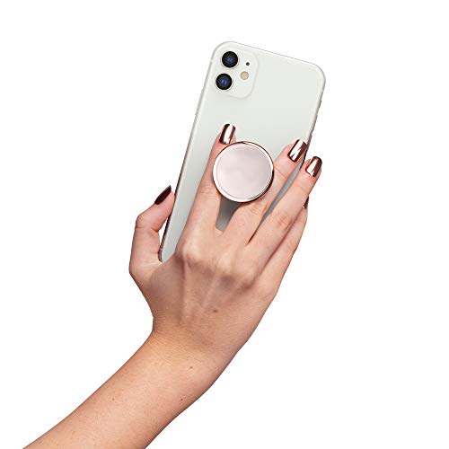 PopSockets: 30 Gel Nails and Matching PopGrip with Swappable Top for Phones and Tablets - Rose Gold Mirror