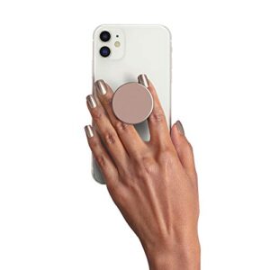 PopSockets: 30 Gel Nails and Matching PopGrip with Swappable Top for Phones and Tablets - Rose Gold Mirror