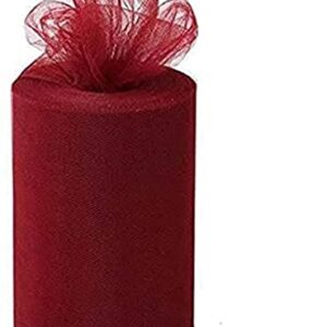 Tulle Bolt - 6" x 100 Yards | Burgundy | 1 Pc.