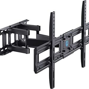 Pipishell Full Motion TV Wall Mount Bracket for 37-75 Inch LCD, QLED,OLED 4K Flat Curved TVs, Dual Arms Tilt Extension Swivel Articulating TV Mount, Max VESA 600x400mm up to 110lbs, Fits 16” Studs