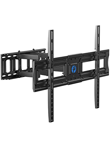 Pipishell Full Motion TV Wall Mount Bracket for 37-75 Inch LCD, QLED,OLED 4K Flat Curved TVs, Dual Arms Tilt Extension Swivel Articulating TV Mount, Max VESA 600x400mm up to 110lbs, Fits 16” Studs