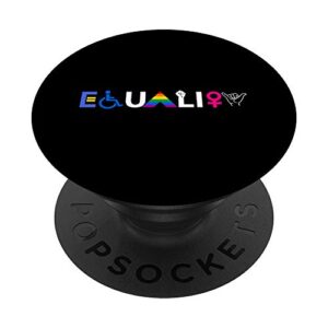 "equality" equal rights lgbtq ally unity pride feminist popsockets popgrip: swappable grip for phones & tablets