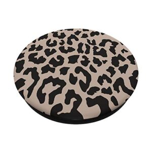 Tan Leopard Cheetah Print Animal For Women Girls Cute PopSockets PopGrip: Swappable Grip for Phones & Tablets