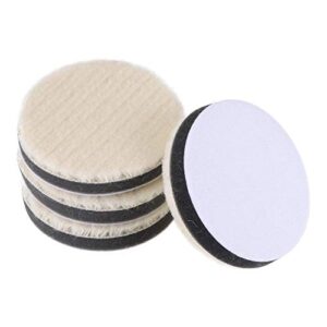 uxcell 3" wool felt sponge polishing pad hook and loop buffing wheel coarse polishing for orbital polisher buffer 4 pcs