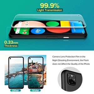 ivoler [6 Pack] [4 Pack] Tempered Glass Screen Protector for Google Pixel 4a 5G with [2Pack] Camera Lens Protector with [Alignment Frame Easy Installation],HD Clear Anti-Scratch Film,6.2 inch