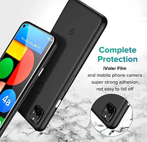 ivoler [6 Pack] [4 Pack] Tempered Glass Screen Protector for Google Pixel 4a 5G with [2Pack] Camera Lens Protector with [Alignment Frame Easy Installation],HD Clear Anti-Scratch Film,6.2 inch