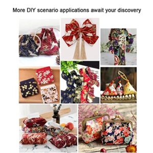 yotijar 5pcs Japanese Style Printed Cotton Fabric for Quilting Crafts Sewing DIY - Type 1