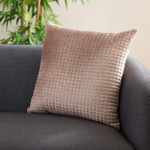 Safavieh Home Collection Lovie Blush 18 x 18-inch Decorative Throw Pillow, 19"x19"