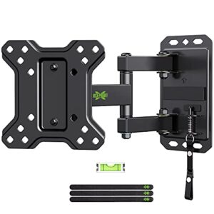 usx mount full motion tv wall mount for most 10-26 inch led, flat screen tvs lockable rv mount on motor home camper truck marine boat trailer tv mount up to 33 lbs vesa 100x100mm easy one step lock