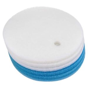 LTWHOME Compatible White Filter Floss and Blue Filter Pad Replacement for Tetra Pond Clear Choice Biofilter (Pack of 6)