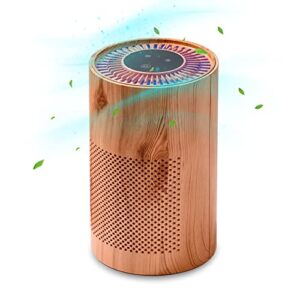 vansu desktop air purifier with 3 stage filtration system for home office bedroom kitchen portable air cleaner with timer quiet setting for dust smoke pollen pet dander