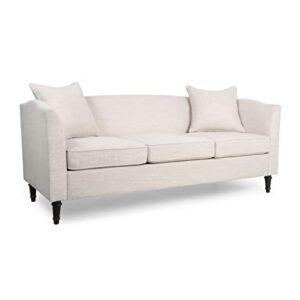 christopher knight home austell 3 seater sofa, beige + dark brown