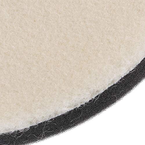 uxcell 2" Wool Felt Sponge Polishing Pad Hook and Loop Buffing Wheel Fine Polishing for Orbital Polisher Buffer 4 Pcs