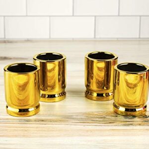 The Wine Savant 50 Caliber Bullet Shot Glasses Set - Set of 4 - Each holds 2 Ounces - Tactical Bullet Casings Shot Glasses