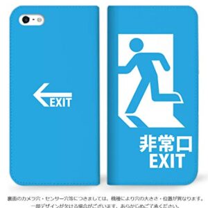 mitas NB-0211-SK/iPhone 12 Case Notebook Type, No Belt, Emergency Exit, EXIT Exit, Sky (489)