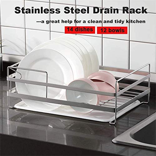 ZSQAI Kitchen shelf-Dish Drying Rack,Over The Sink Arms Dish Drainer,Dish Rack in Sink or On Counter Storage Holder, Rustproof Stainless Steel