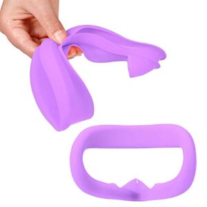 Topcovos Newest VR Silicone Interfacial Cover for Oculus Quest 2 Face Protect Skin Sweatproof Lightproof Anti-Leakage